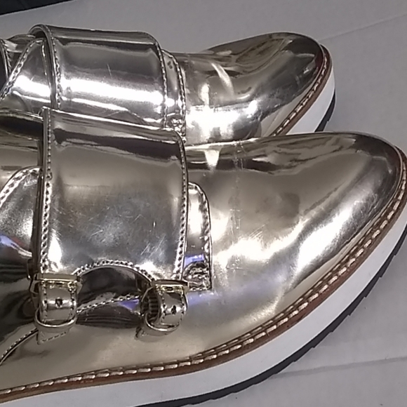 Aldo | Shoes | Aldo Metallic Gold Oxford Platform Shoes | Poshmark